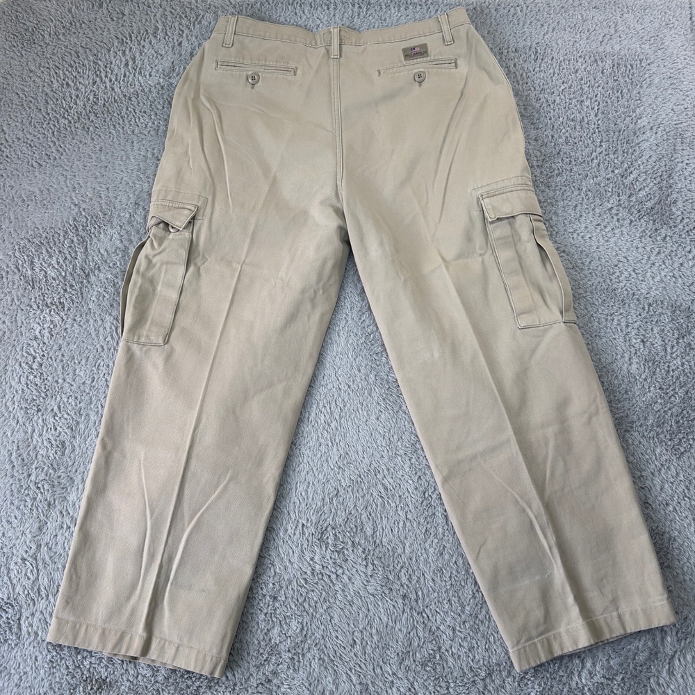 Vintage Y2K Polo Jeans Ralph Lauren Khaki Wide Leg Freighter Cargo Pants 36x29 - Picture 2 of 10